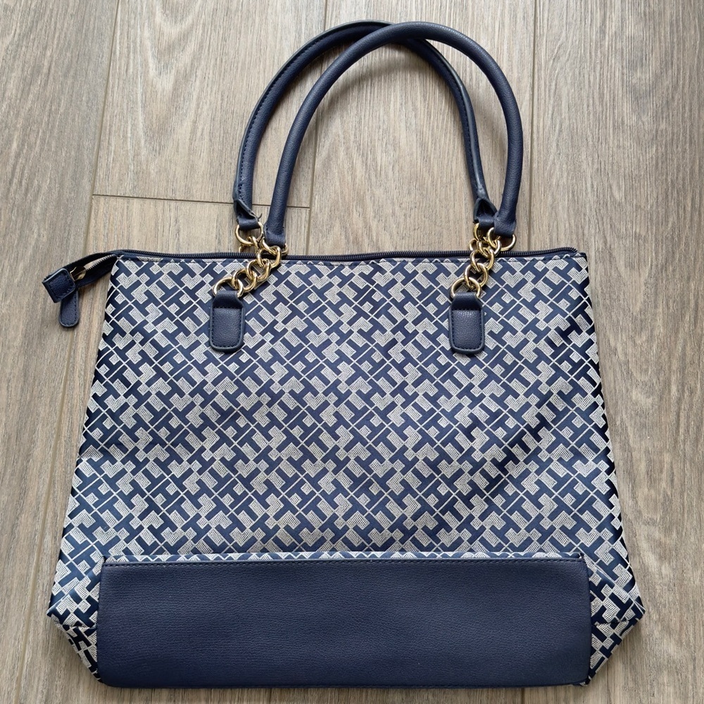 Tommy Hilfiger Over The Shoulder Handbag/Tote/Purse Navy Blue - Picture 4 of 10